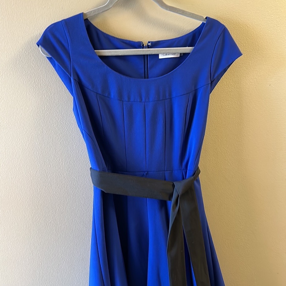 Electric Blue Fit and Flare Dress